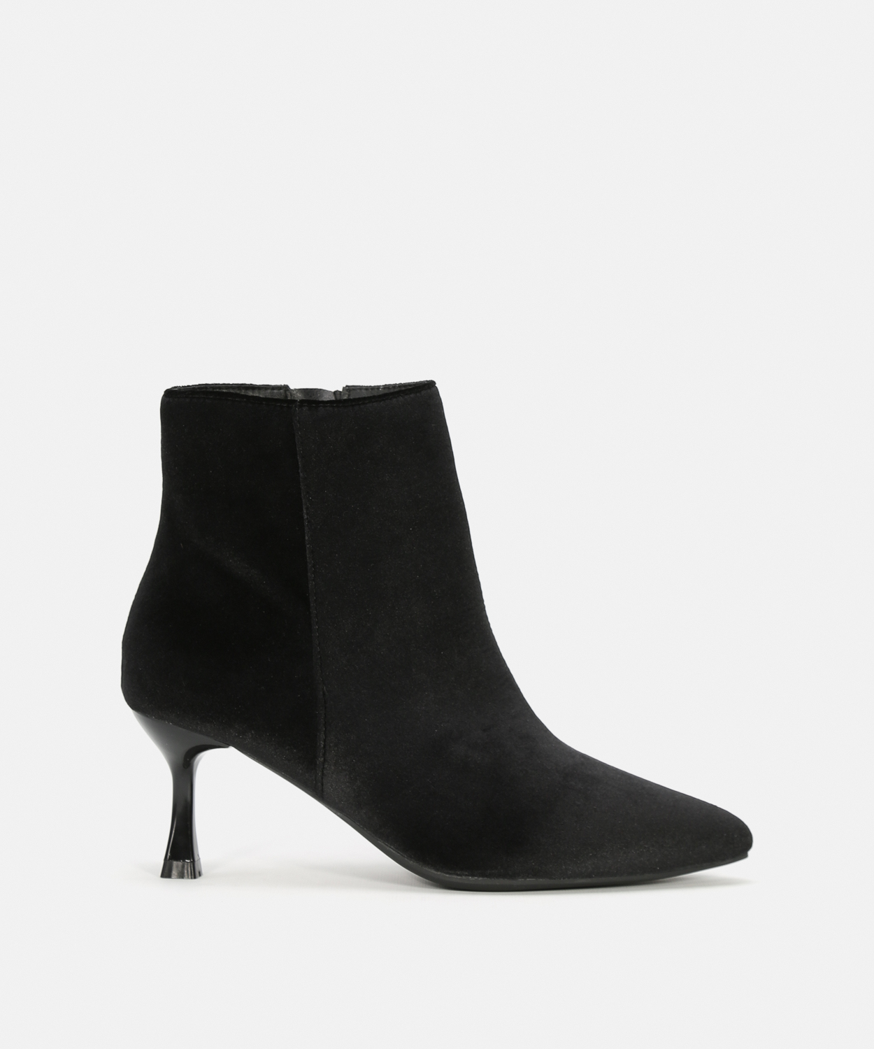 Botins salto fino veludo image number null